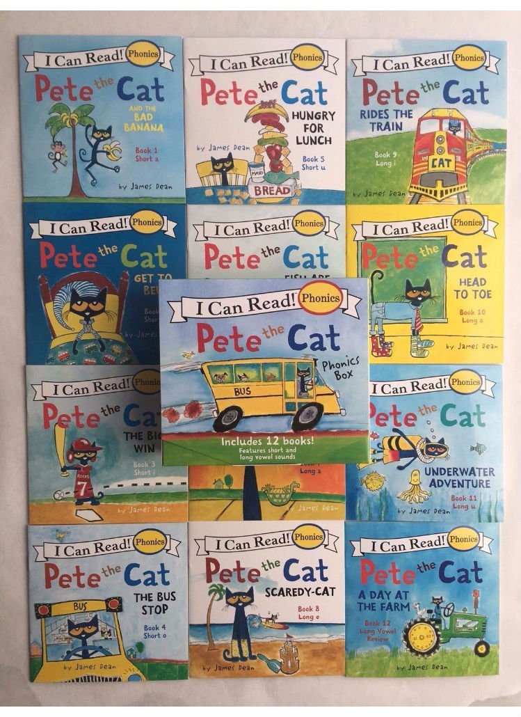Pete the Cat Childrens Books Box Set I Can Read Phonics Learn to Read Lot 12 NEW