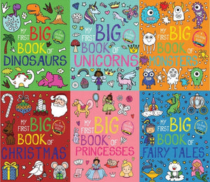 My First Big Book of Coloring 6-book Set (Dinosaurs, Unicorns, Monsters, Christmas, Princesses, Fairy Tales)