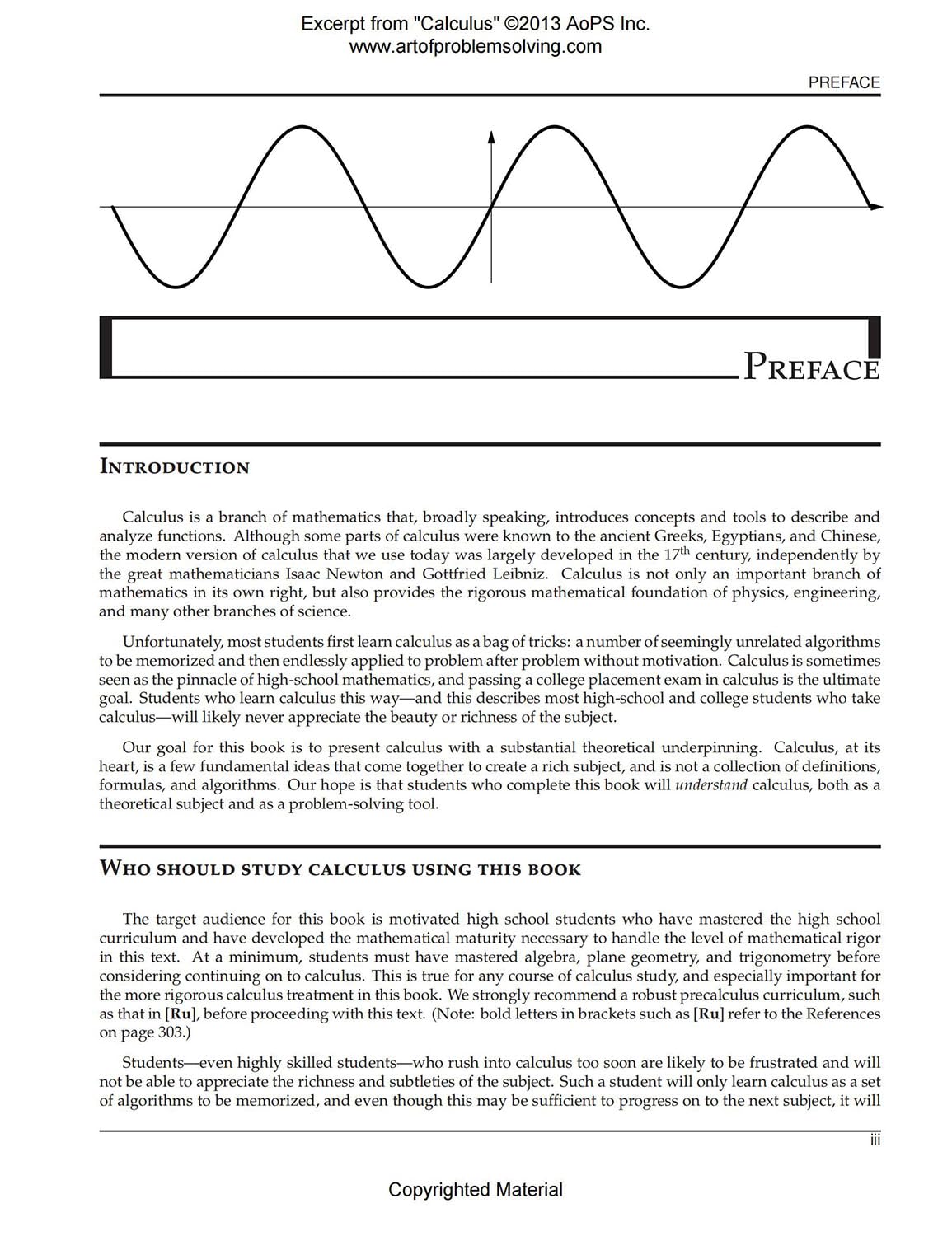 Art of Problem Solving (AoPS) Series, Calculus 2 Books Set of Text and Solution by David Patrick