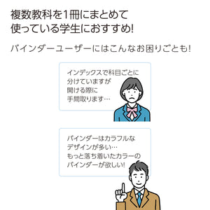 Kokuyo Campus Slide Binder with 5 Tab Dividers, Slim Type, B5, 26 Holes, Up to 65 Sheets, Light Blue, Japan Import (RU-P737LB)