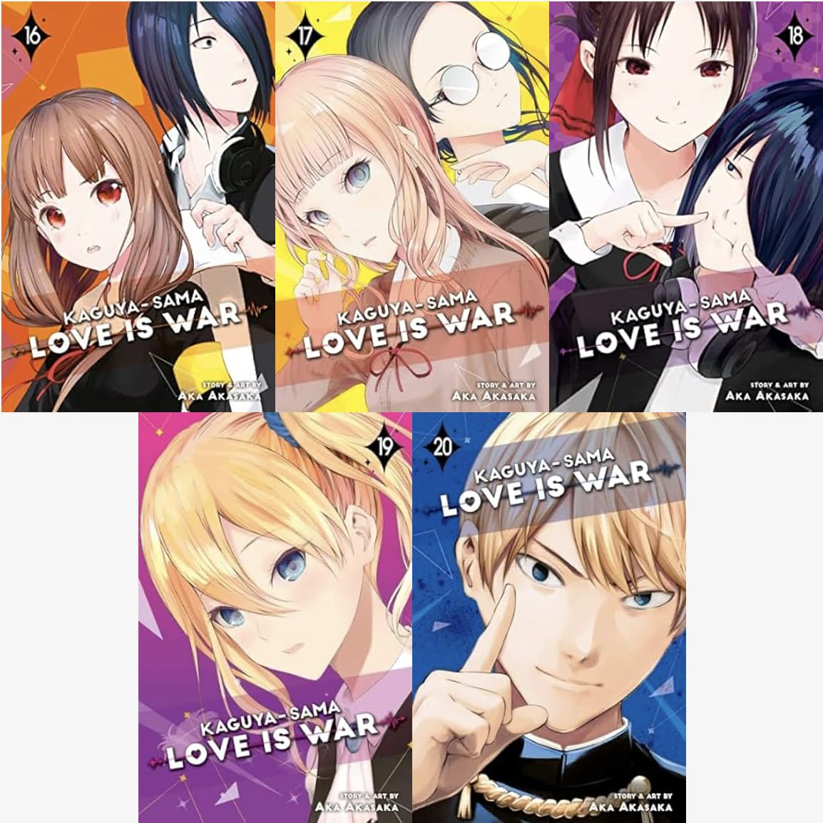 Kaguya-sama Love Is War Series Vol 16-20: 5 Books Collection Set