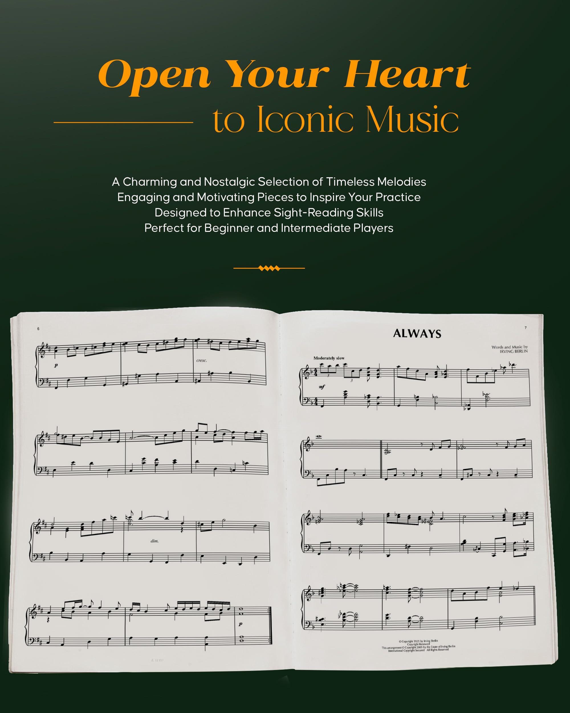 100 of the Most Beautiful Piano Solos Ever | Piano Sheet Music Book for Intermediate Players | Classical Pop and Jazz Standards | Essential Solo Repertoire for Adult Students Teachers and Pianists