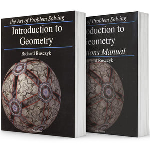 Art of Problem Solving (AoPS) Series, Introduction to Geometry 2 Books Set of Text and Solution by Richard Rusczyk