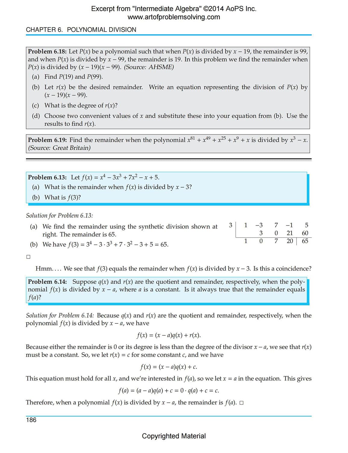 Art of Problem Solving (AoPS) Series, Intermediate Algebra 2 Books Set of Text and Solution by Richard Rusczyk and Mathew Crawford