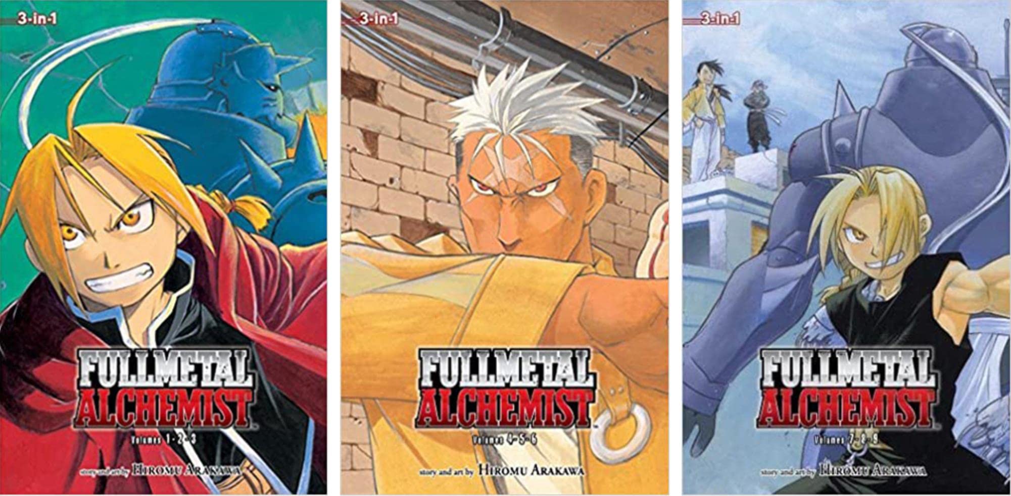 Fullmetal Alchemist 3-in-1 Edition Complete 9-book Manga Set by Hiromu Arakawa