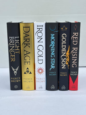 Red Rising Series Vol. 1-6, 6 Books Set, Red Rising, Golden Son, Morning Star, Iron Gold, Light Bringer, Dark Age, by Pierce Brown
