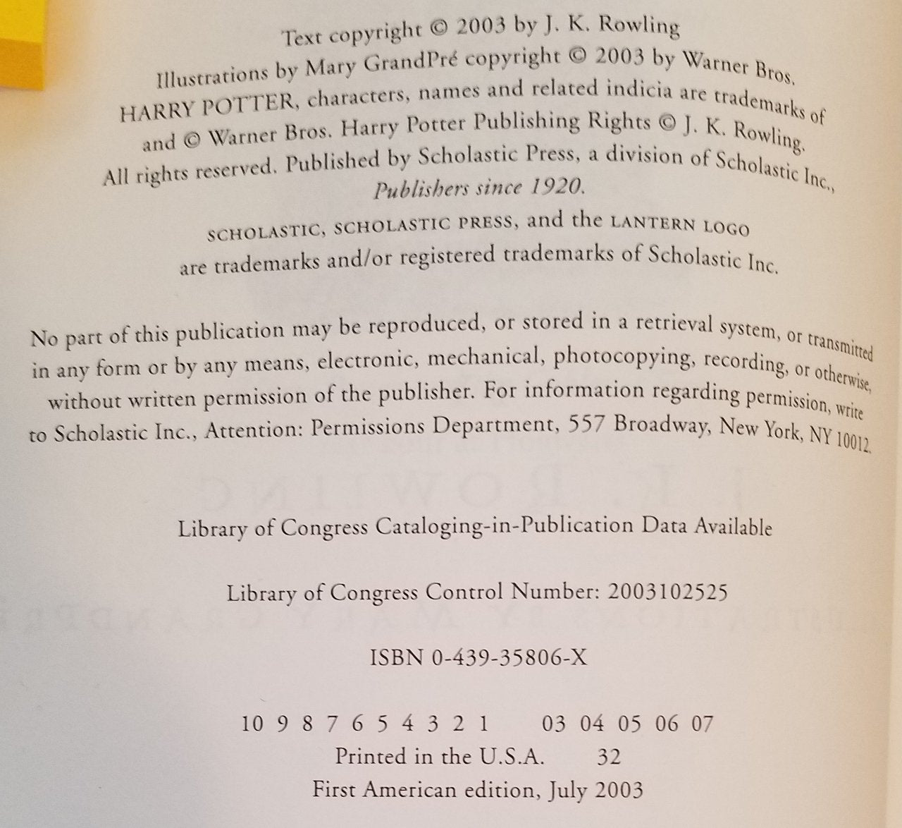 Harry Potter and the Half-Blood Prince: First American Edition (2003)