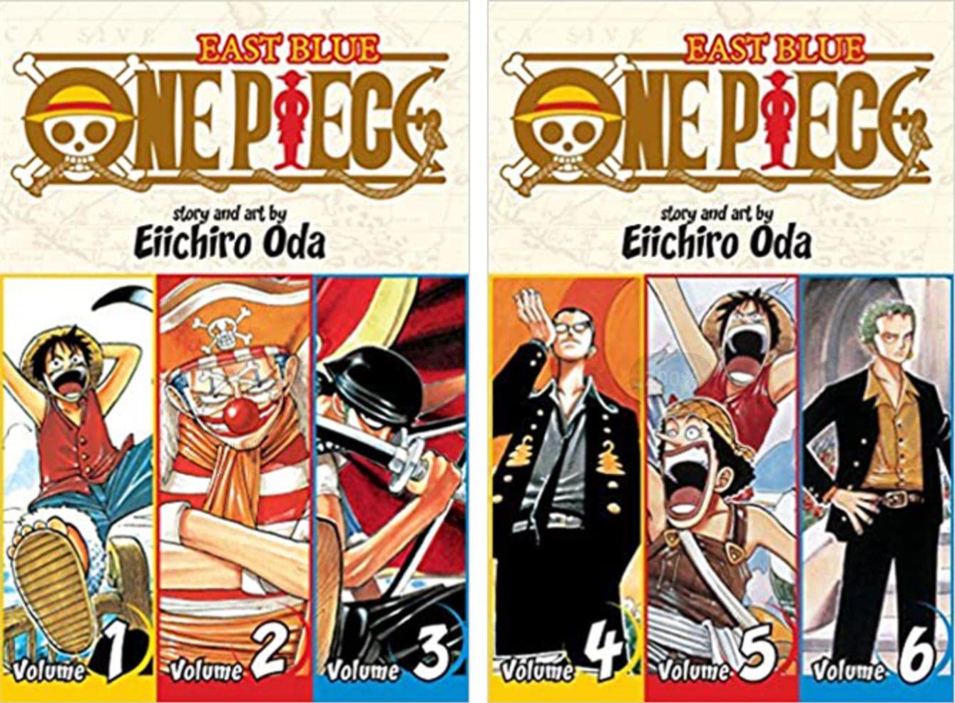One Piece 3-in-1 Edition 10-book Manga Set 1-10: Vol. 1-30 by Eiichiro Oda