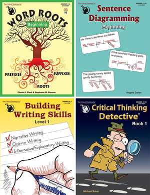 Complete Academic Growth Bundle For Students in Grades 3 - 12+ (Spelling, Sentence, Writing, Critical Thinking Materials)