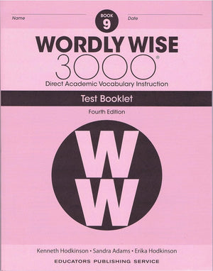 Wordly Wise 4th Edition Grade 9 SET -- Student Book, Test Booklet
