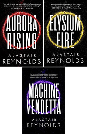 The Prefect Dreyfus Emergencies Series. Set of 3 Books. Aurora Rising, Elysium Fire, Machine Vendetta.