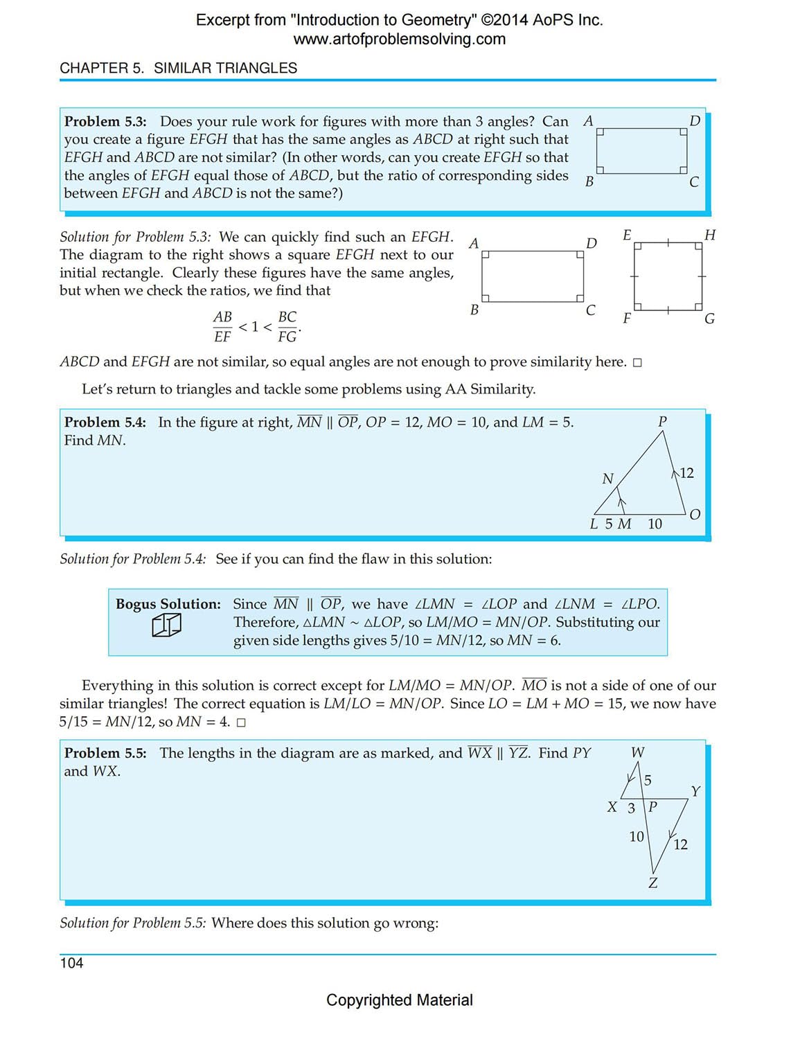 Art of Problem Solving (AoPS) Series, Introduction to Geometry 2 Books Set of Text and Solution by Richard Rusczyk