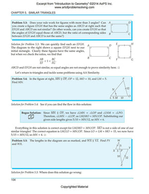 Art of Problem Solving (AoPS) Series, Introduction to Geometry 2 Books Set of Text and Solution by Richard Rusczyk