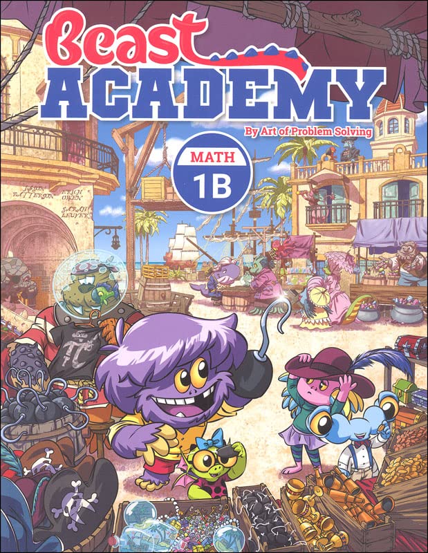 Beast Academy Grade 1 Math Guide and Practice (Combined Volume) Complete 4 Books Set - Math 1A, Math 1B, Math 1C, Math 1D