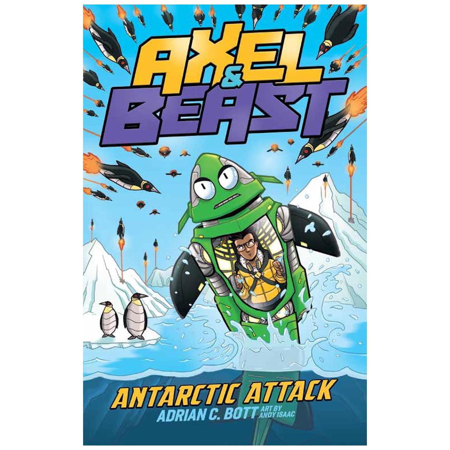 Axel & Beast Series 6 Books Set by Adrian C. Bott - Antarctic Attack, Castle of Cyborgs, The Grabbem Getaway, The Omega Operation, Robotic Rumble, Tropical Tangle