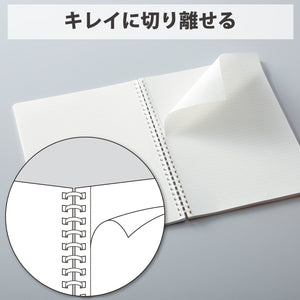 KOKUYO Spiral Lined Notebook, 8.3'' x 5.8'' Business Journal A5 Soft Ring Notebooks with A 6mm Ruled, 80 Perforated Sheets, Clear 1 Subject Notebook, Note Taking for Work. Japan Import (SU-SV538B-T)