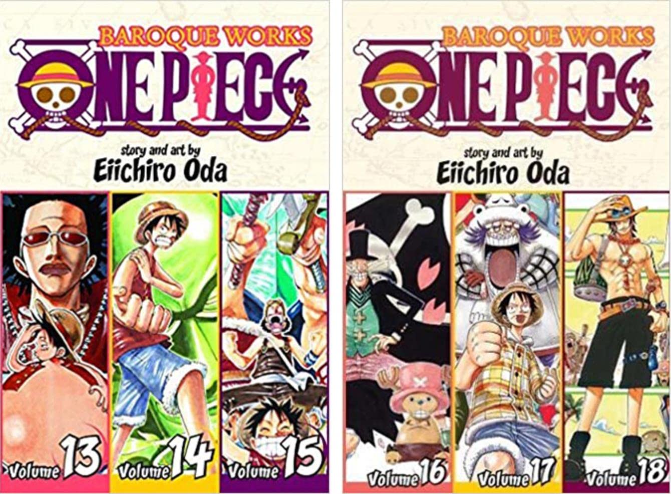 One Piece 3-in-1 Edition 10-book Manga Set 1-10: Vol. 1-30 by Eiichiro Oda