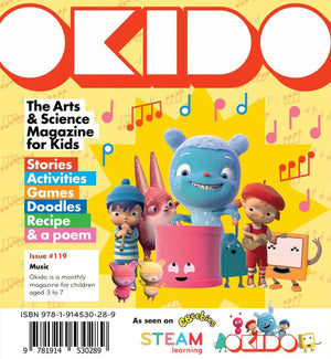 OKIDO Learning Series 7-Book Set – Germs, Stars, Machines, Numbers, Muscles, Underwater, Music