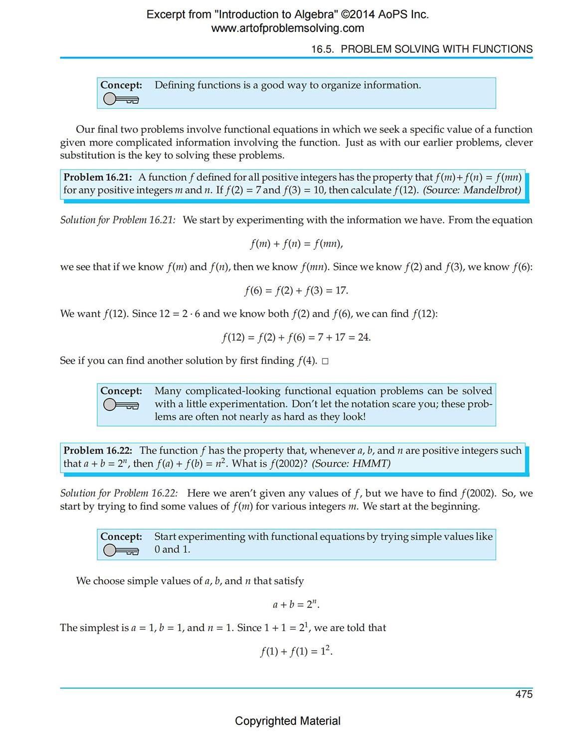Art of Problem Solving (AoPS) Series, Introduction to Algebra 2 Books Set of Text and Solution by Richard Rusczyk