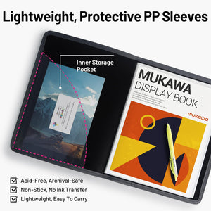 Mukawa 1 Pack 30-Pocket Binder, 8.5x11 (Black) Size Portfolio Folder with Clear Sleeves, Display 60 Pages,Presentation Folder, Art Portfolio Folder & Document Organizer For School& Office