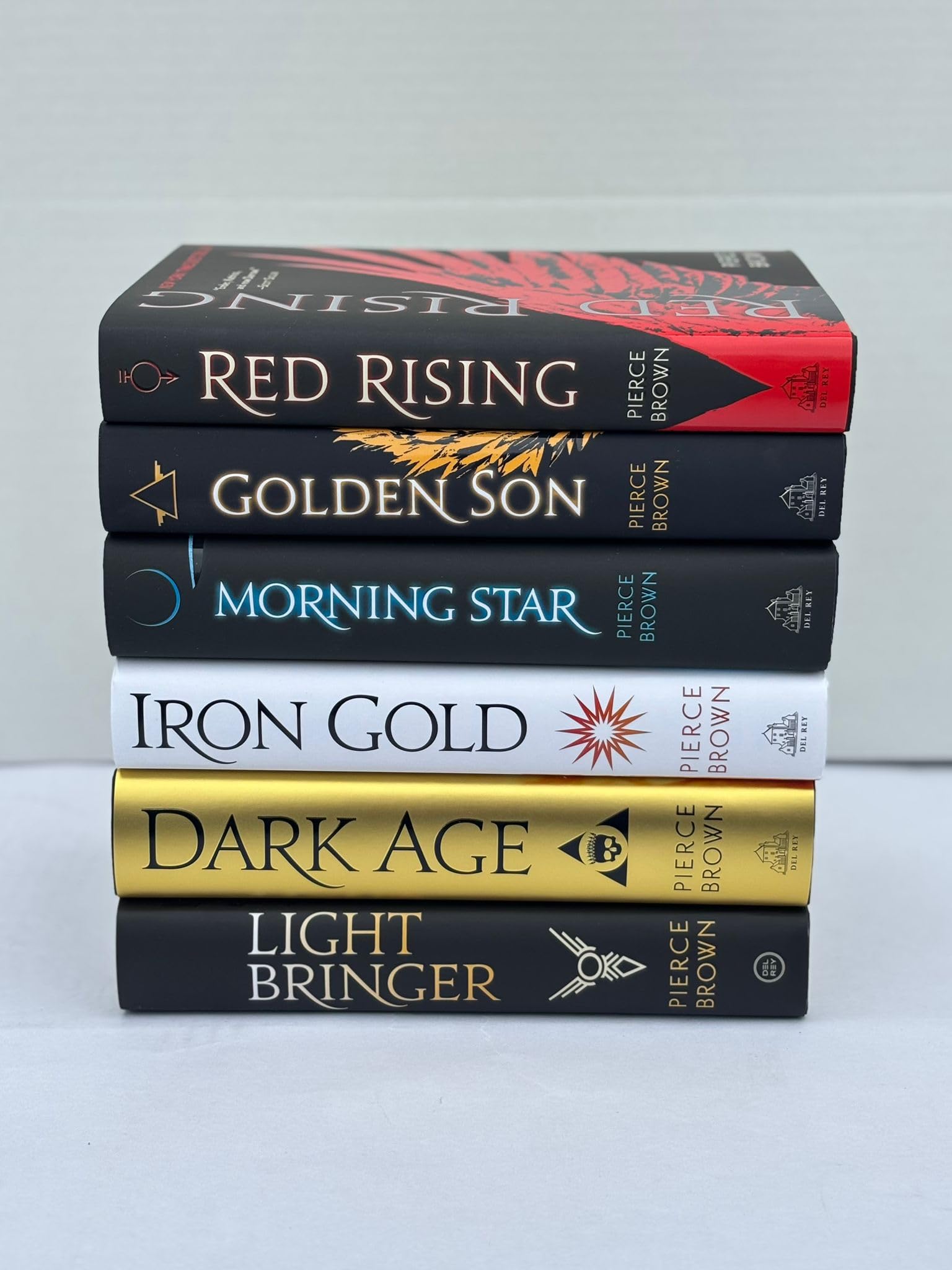Red Rising Series Vol. 1-6, 6 Books Set, Red Rising, Golden Son, Morning Star, Iron Gold, Light Bringer, Dark Age, by Pierce Brown