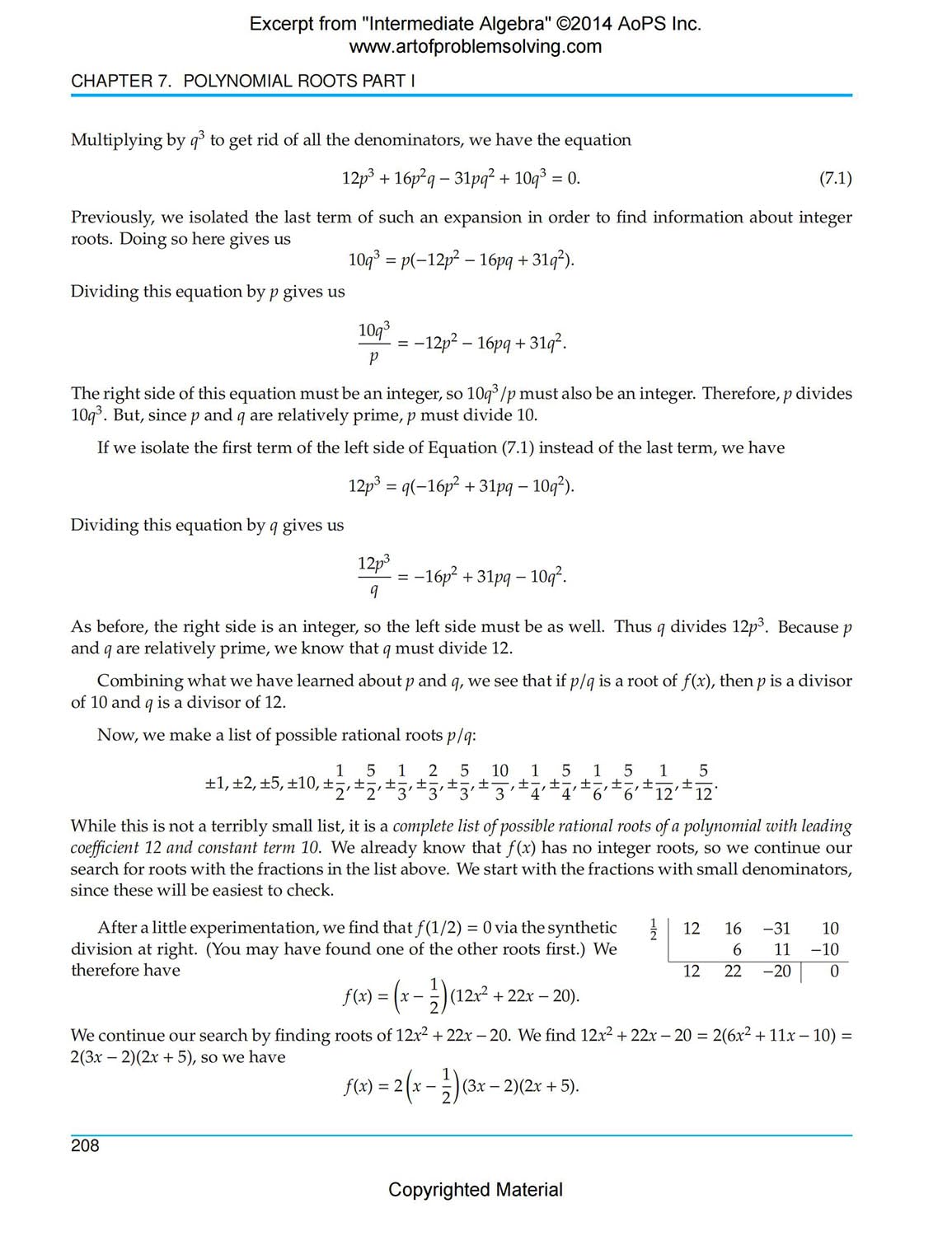 Art of Problem Solving (AoPS) Series, Intermediate Algebra 2 Books Set of Text and Solution by Richard Rusczyk and Mathew Crawford
