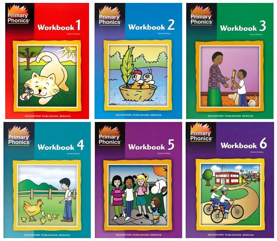 Primary Phonics Workbooks 1–6: 6-Book Collection Set, Homeschool Edition: Learn to Read Phonics, Decoding, Spelling & Reading Practice for Early Learners