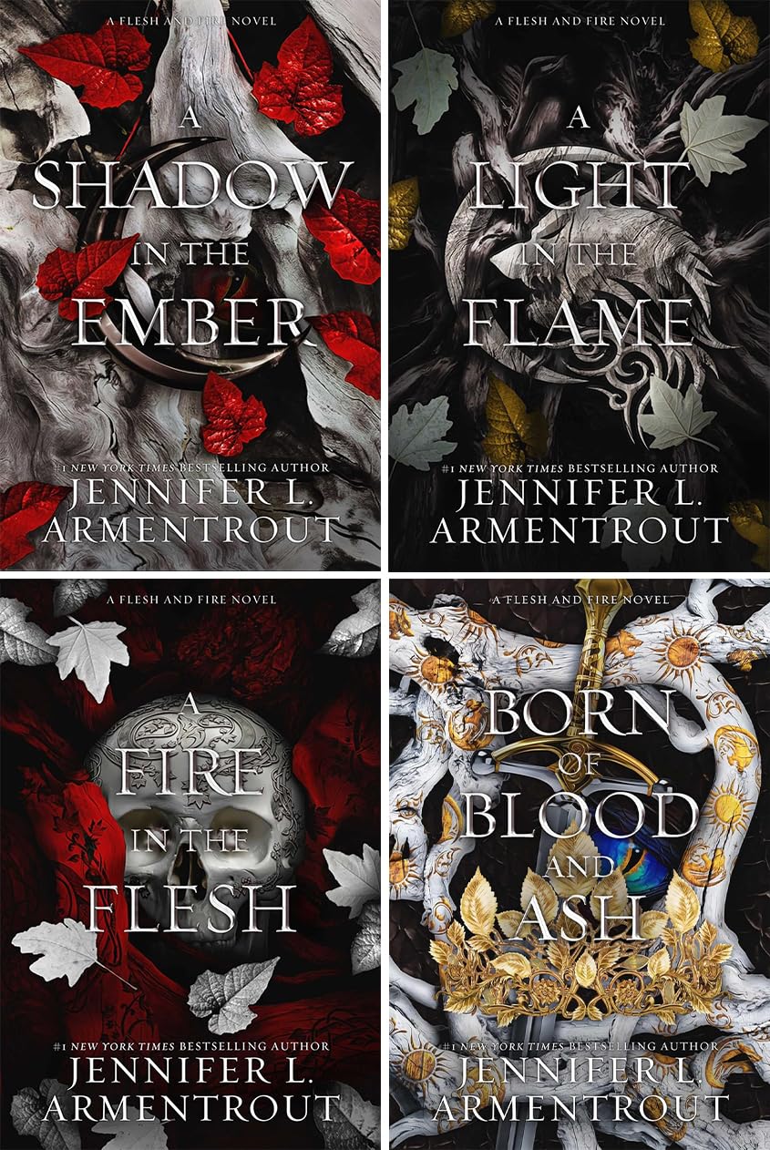 A Flesh and Fire Novel. 4 Books Collection Set. A Shadow in the Ember, A Light in the Flame, A Fire in the Flesh, Born of Blood and Ash by Jennifer L. Armentrout