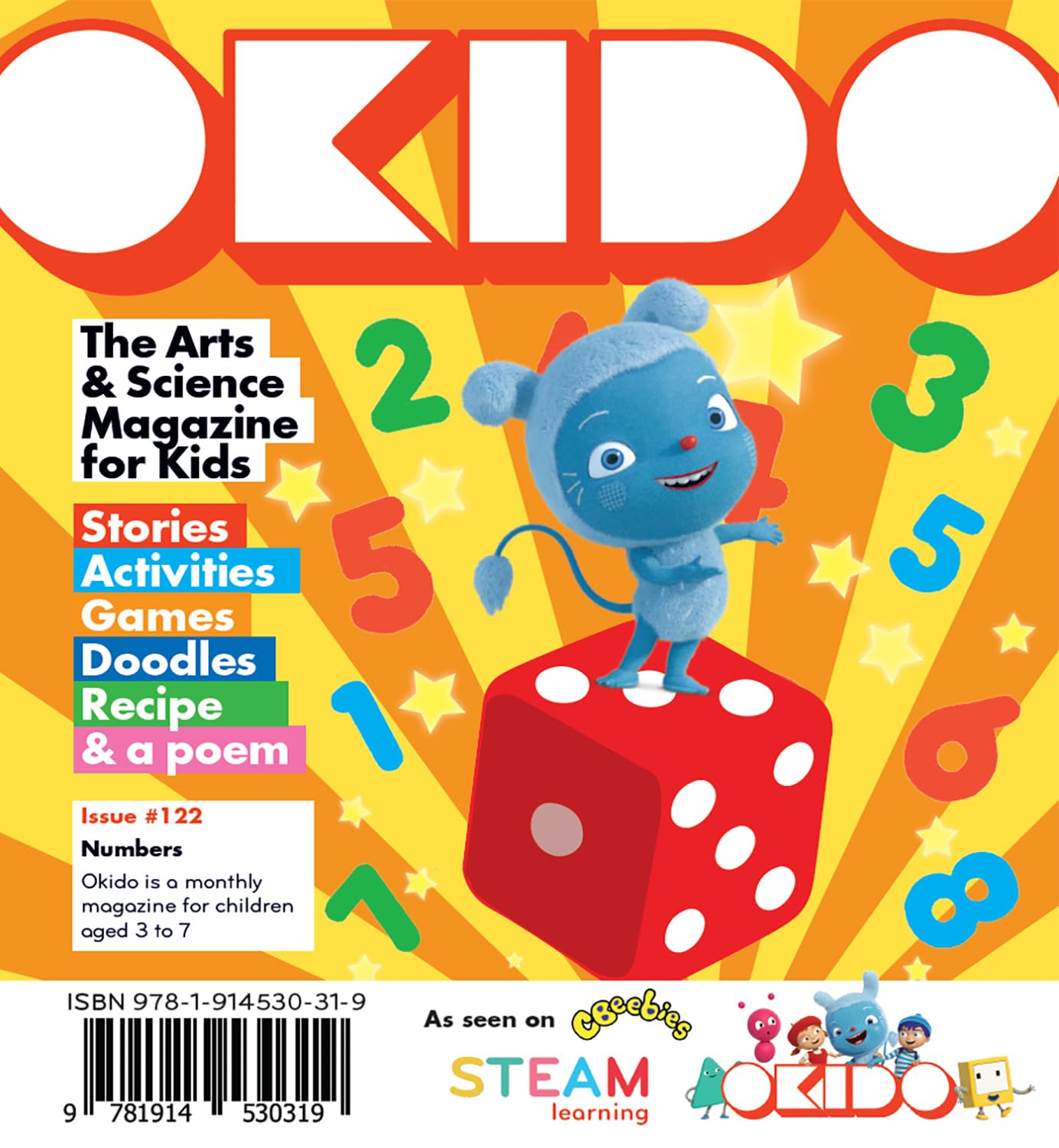 OKIDO Learning Series 7-Book Set – Germs, Stars, Machines, Numbers, Muscles, Underwater, Music