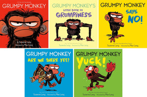 Grumpy Monkey Series, 5 Books Collection Set, Grumpy Monkey, Grumpy Monkey's Little Book of Grumpiness, Grumpy Monkey Says No! Grumpy Monkey Are We There Yet? Grumpy Monkey Yuck! by Suzanne Lang