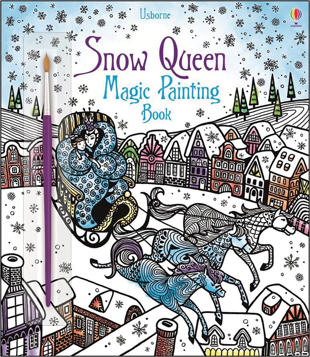 Magic Painting Book 6 Books Collection Pack Set #3 (Cinderella, Dragons, Fairy Gardens, Mermaids, Snow Queen, Unicorns)