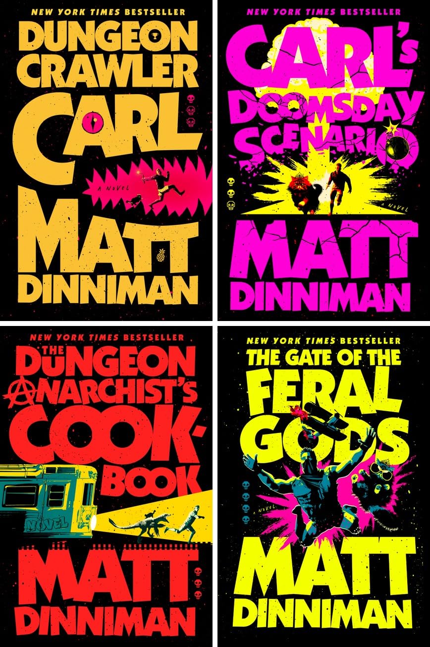 Dungeon Crawler Carl Collection I (4 Hardcover Books) Vol 1-4 - Dungeon Crawler Carl, Carl's Doomsday Scenario, Dungeon Anarchist's Cookbook, Gate of the Feral Gods