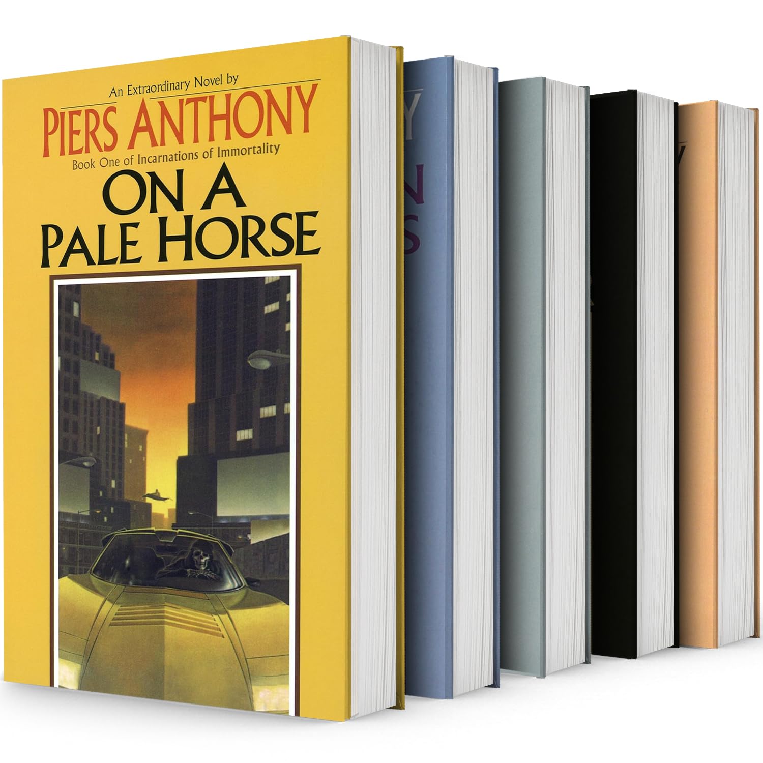 Incarnations of Immortality Series, Vol. 1-5, Set of 5 Book. On a Pale Horse, Bearing an Hourglass, With a Tangled Skein, Wielding a Red Sword, Being a Green Mother by Piers Anthony