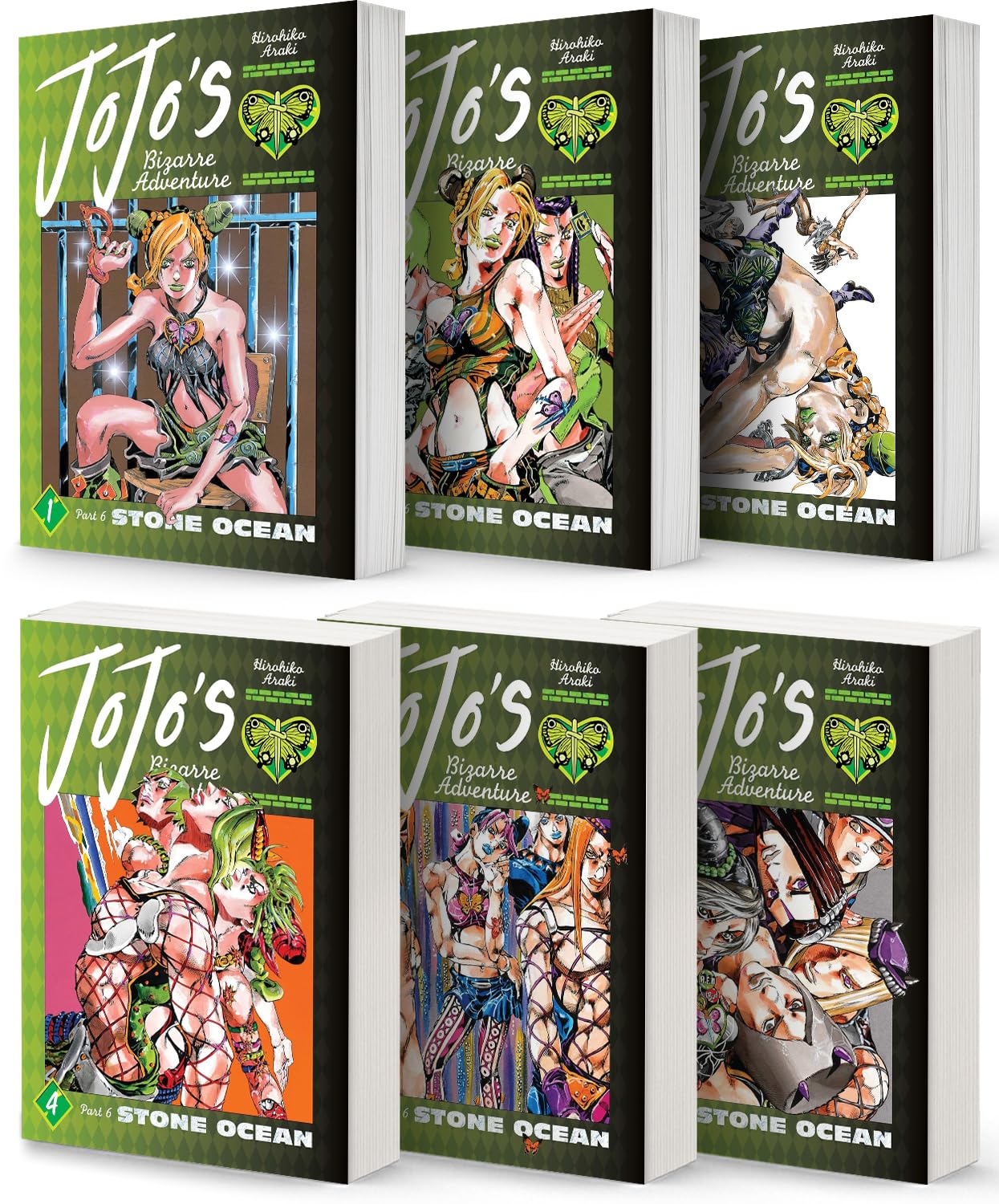 Jojo's Bizarre Adventure: Part 6--Stone Ocean, Vol. 1-6, Collection 6 Books Set, by Hirohiko Araki