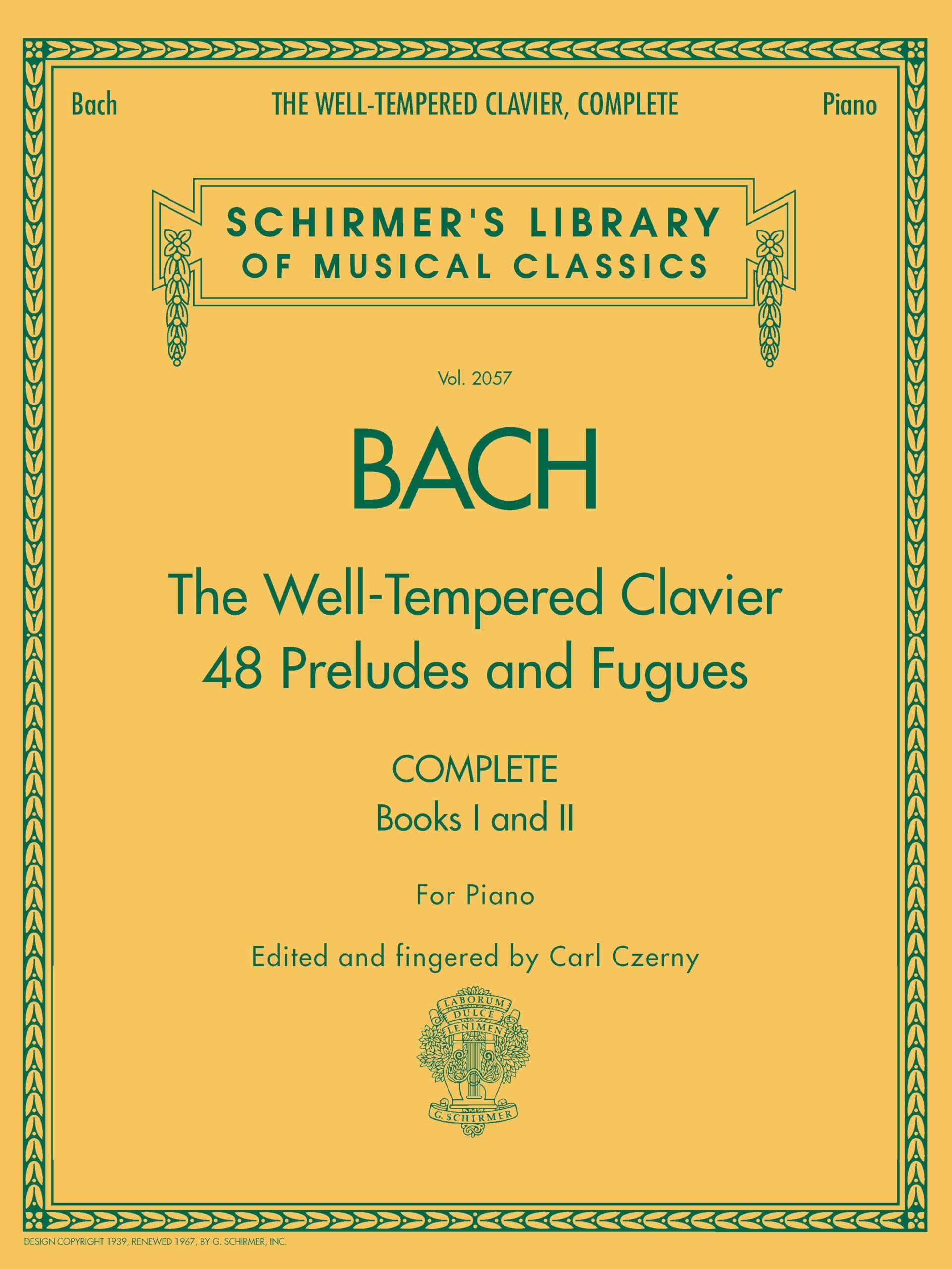 Bach - The Well-Tempered Clavier | 48 Preludes and Fugues Songbook for Piano | Complete Books 1 and 2 | Schirmer Library Sheet Music Vol. 2057 | ... Library of Musical Classics, 2057)