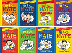 Big Nate Collection (9 Paperback Books) - Blasts Off, In the Zone, Lives It Up, In the Zone, Flips Out, Goes for Broke, on a Roll, Strikes Again, In a Class by Himself