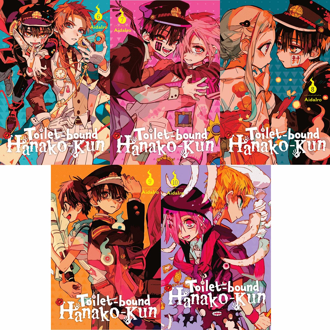 Toilet-Bound Hanako-Kun Series 5 book set #2 Vol. 6 - 10 by Aidairo