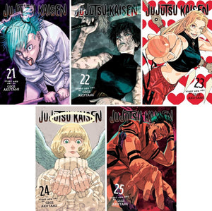 Jujutsu Kaisen Manga Series Vol. 21-25, 5 Books Collection Set by Gege Akutami