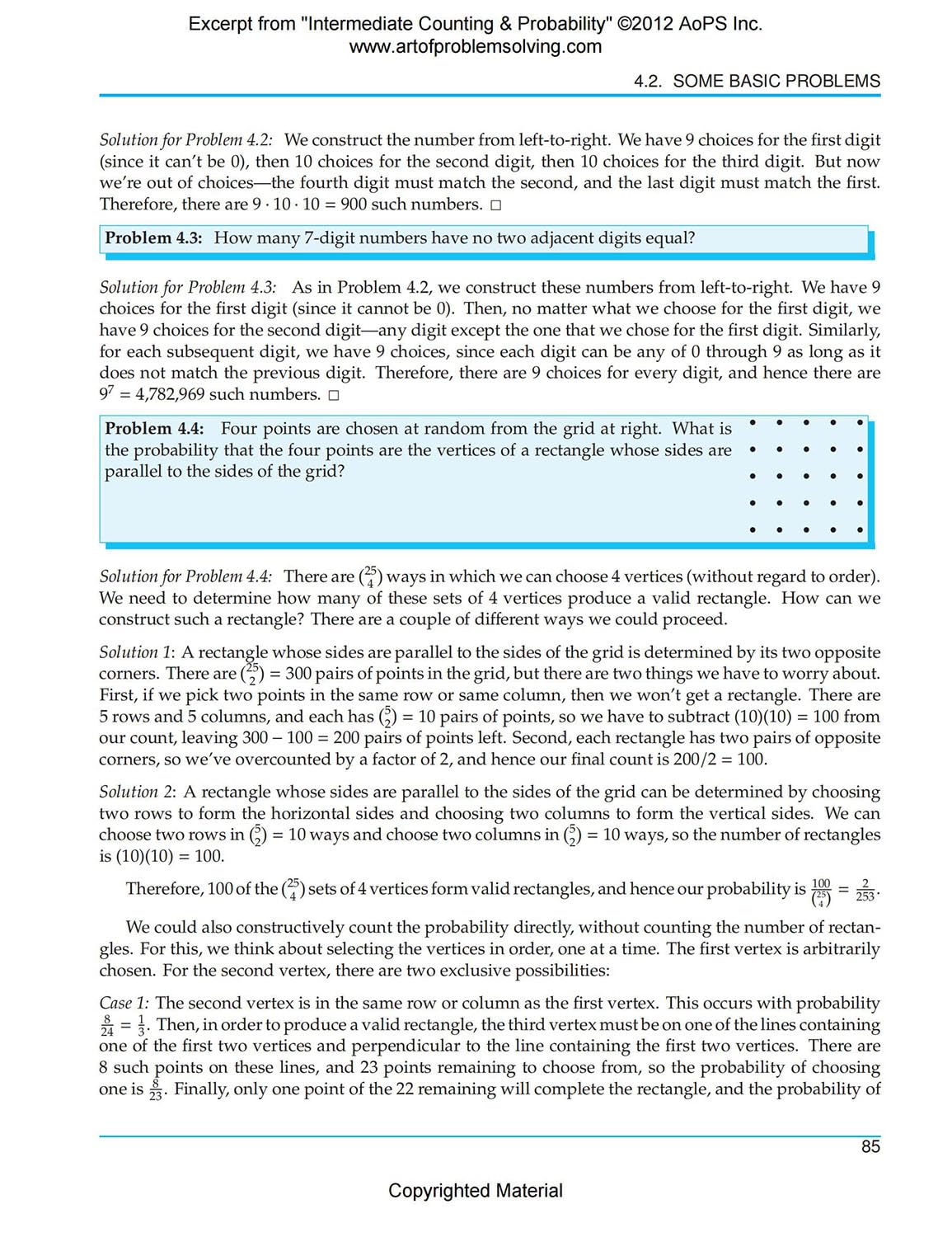 Art of Problem Solving (AoPS) Series, Intermediate Counting and Probability 2 Books Set of Text and Solution by David Patrick