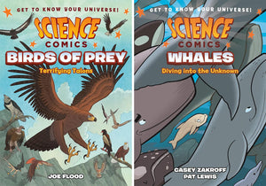 Science Comics: Get to Know Your Universe! 10-Book Collection – Rocks and Minerals, Digestive System, Spiders, Whales, Birds of Prey, Bridges, Periodic Table of Elements, Electricity, Frogs, Crows