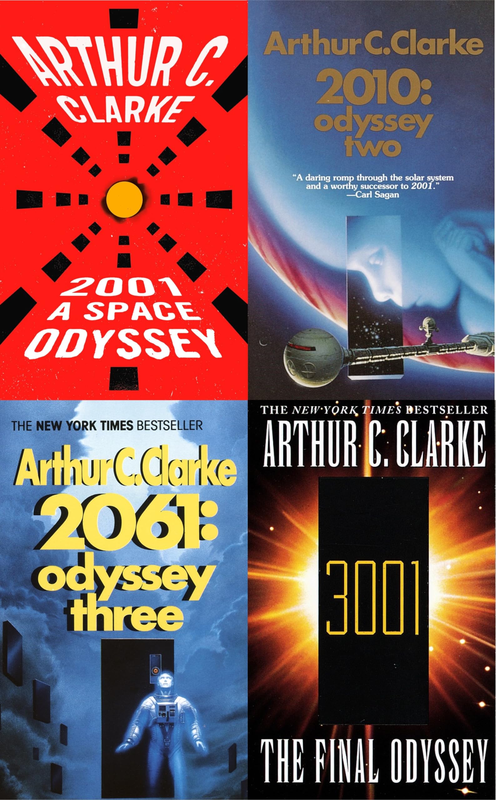 The Complete Arthur C. Clarke's Space Odyssey Series Books 1-4 (2001: A Space Odyssey, 2010: Odyssey two, 2061: Odyssey three, 3001: The Final Odyssey)