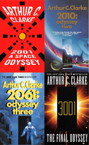 The Complete Arthur C. Clarke's Space Odyssey Series Books 1-4 (2001: A Space Odyssey, 2010: Odyssey two, 2061: Odyssey three, 3001: The Final Odyssey)