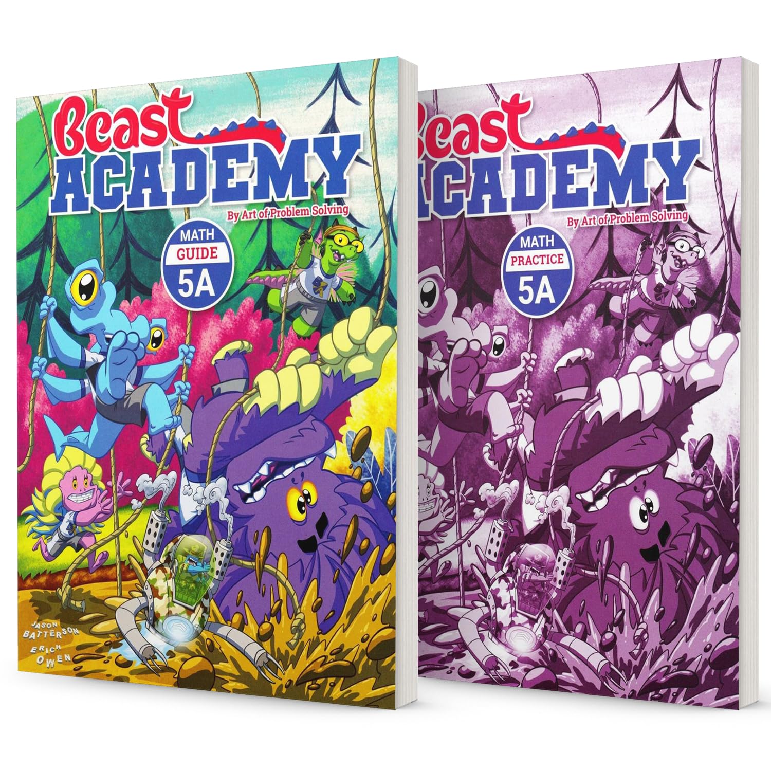 Art of Problem Solving: Beast Academy 5A: Guide and Practice, 2 Books Collection Set, 5A Math Guide & 5A Math Practice