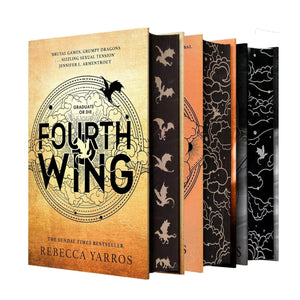 Empyrean Series by Rebecca Yarros – 3-Book Deluxe Hardcover Collection Set (Fourth Wing, Iron Flame & Onyx Storm) with Sprayed Edges