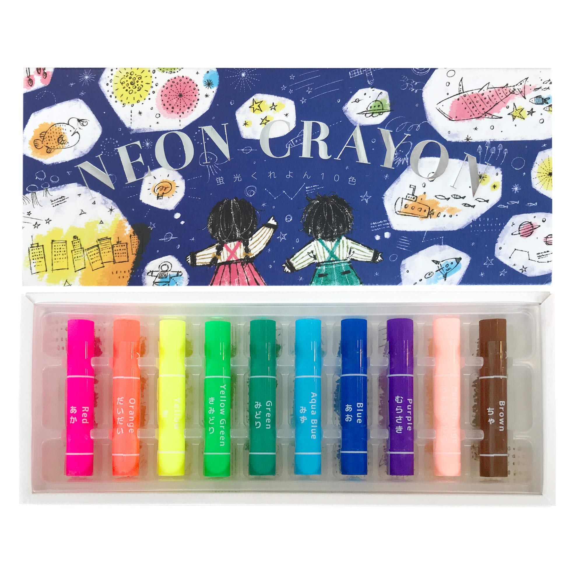 KOKUYO (コクヨ Highlighter Crayons, 10 Colors, KE-AC30