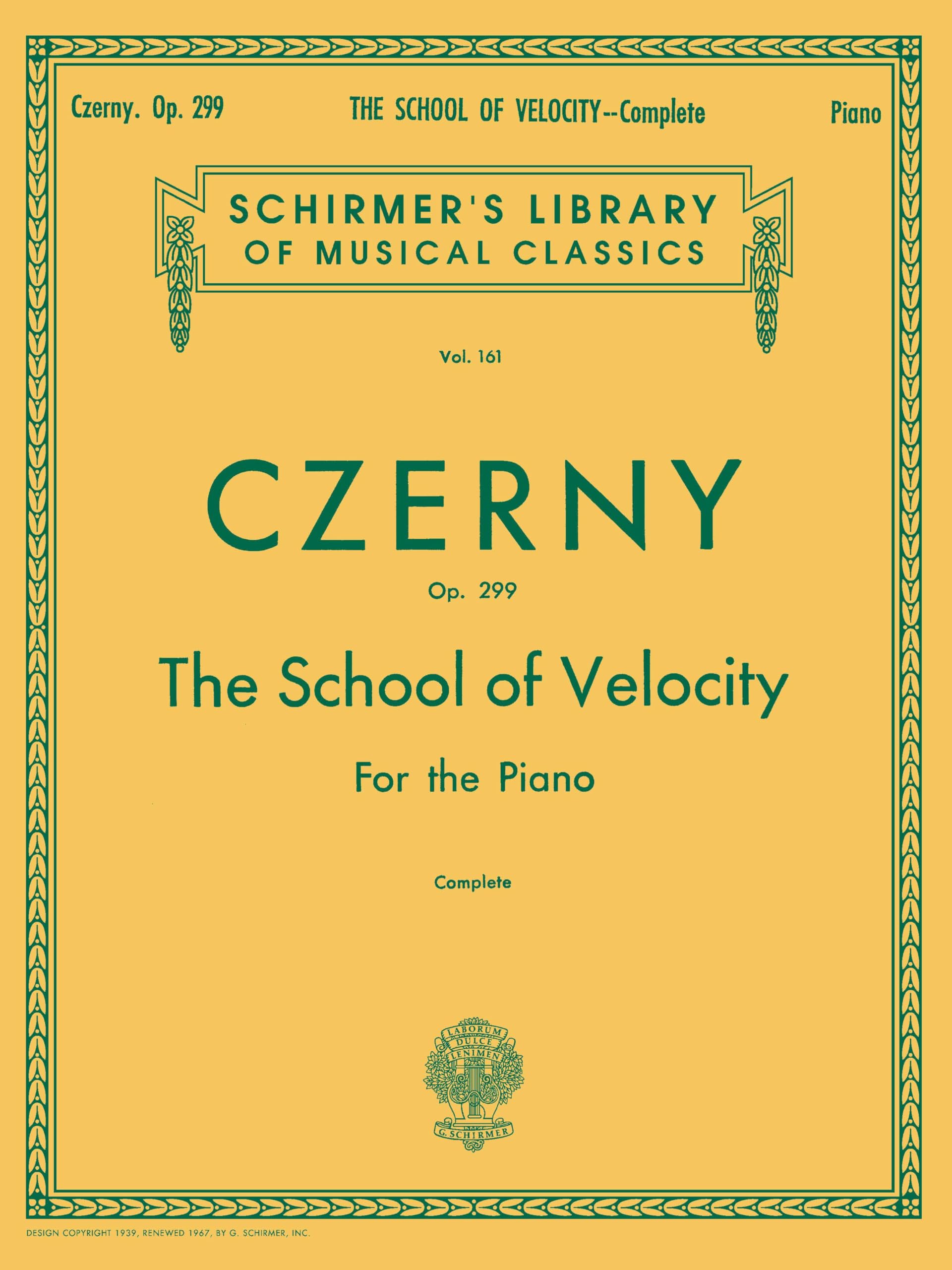 The School of Velocity, Op. 299 (Complete): For The Piano (Schirmer's Library of Musical Classics Vol. 161)