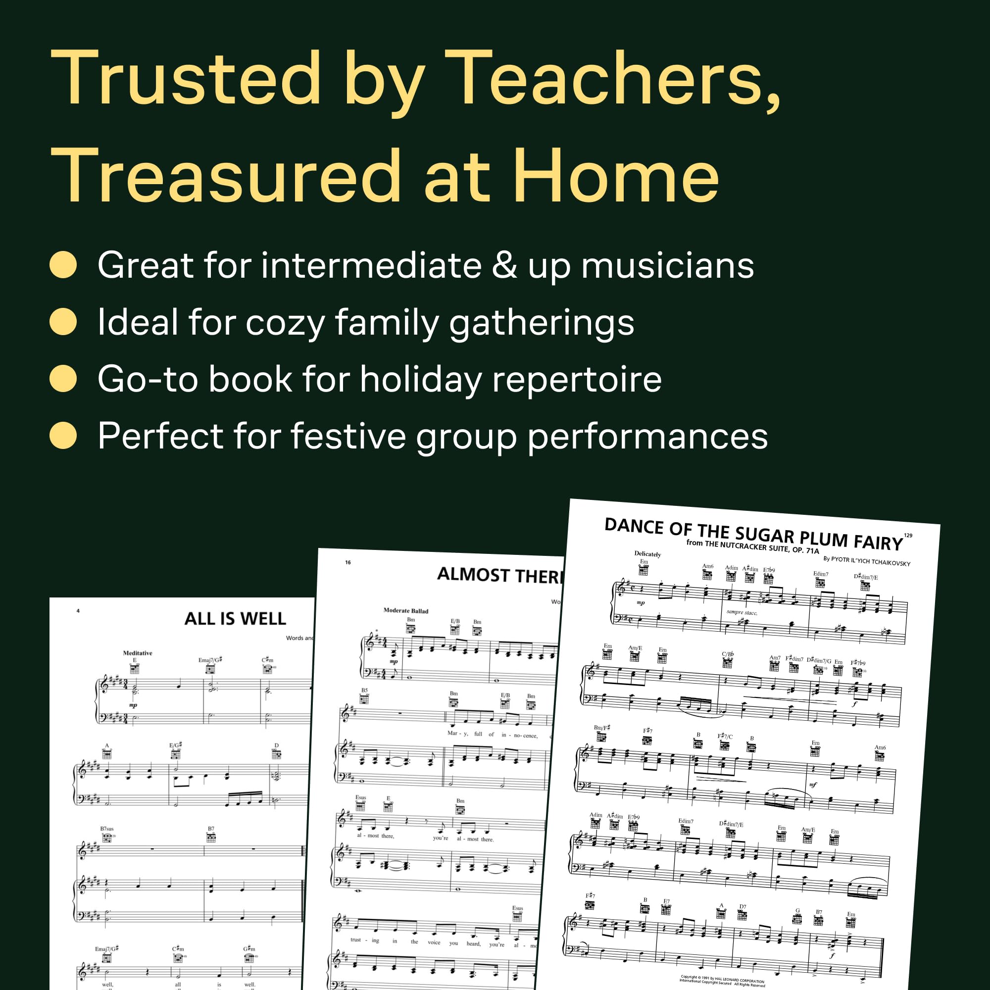 100 Most Beautiful Christmas Songs | Piano/Vocal/Guitar Songbook | Holiday Favorites and Classic Carols for Beginners and Intermediate Players | Perfect for Teacher Familie and Christmas Performance
