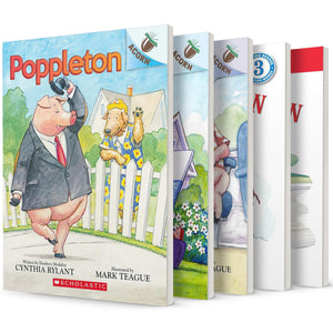 Poppleton Series, 5 Books Set, Poppleton: An Acorn Book, Poppleton and Friends, Poppleton in Summer, Poppleton in Winter, Poppleton in Spring, by Cynthia Rylant