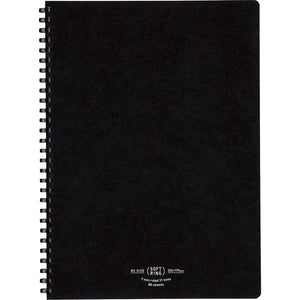 KOKUYO Spiral Lined Notebook, 10'' x 7'' Business Journal B5 Soft Ring Notebooks with 7 mm Ruled, 80 Perforated Sheets, Black 1 Subject Notebook, Note Taking for Work. Japan Import (SU-SV638A-D)