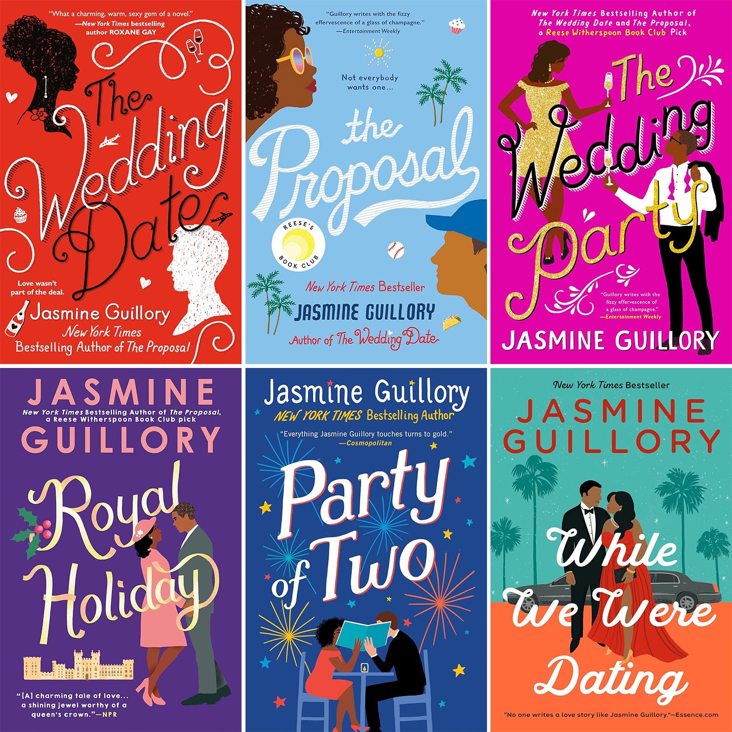 The Wedding Date Series,6 Books Collection Set,The Wedding Date,The Proposal, The Wedding Party,Royal Holiday,Party of Two,While We Were Dating by Jasmine Guillory